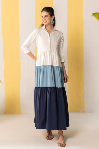 Maxi Dress Contemporary Wear Multicolor by Zazu