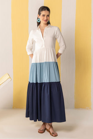 Maxi Dress Contemporary Wear Multicolor by Zazu