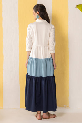 Maxi Dress Contemporary Wear Multicolor by Zazu