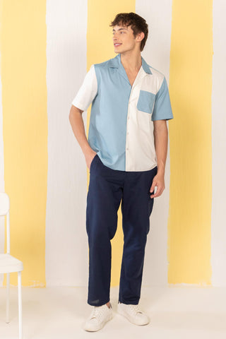 Shirt Contemporary Wear Blue Minimal by Zazu