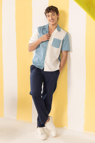 Shirt Contemporary Wear Blue Minimal by Zazu