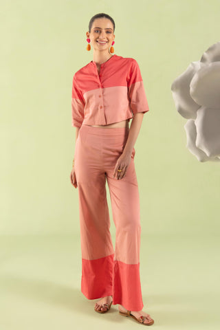 Co-ord Set Women Contemporary Wear Pink Rose by Zazu