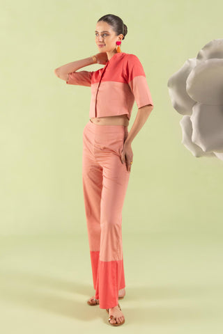 Co-ord Set Women Contemporary Wear Pink Rose by Zazu