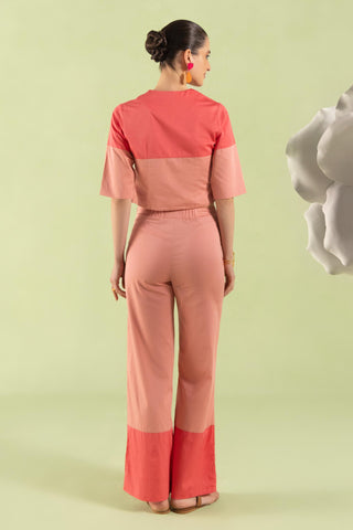 Co-ord Set Women Contemporary Wear Pink Rose by Zazu