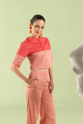 Co-ord Set Women Contemporary Wear Pink Rose by Zazu