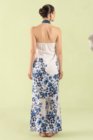 Co-ord Set Women Contemporary Wear Ivory Floral by Zazu