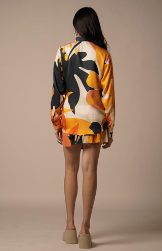 Multicolor luna pleated skort