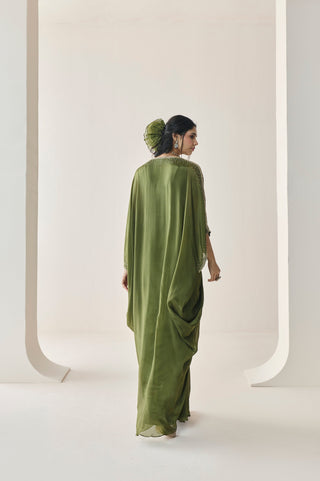 Kaftan for Indian Wedding - Green Material Girl Lilith Kaftan by Seema Thukral at Mrs. G