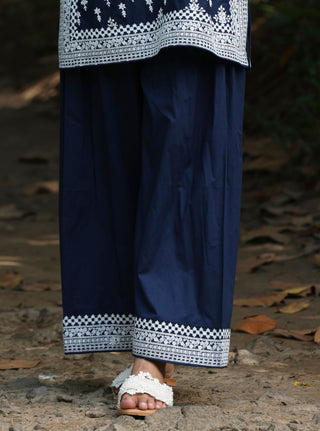Blue sree malgudi day kurta set