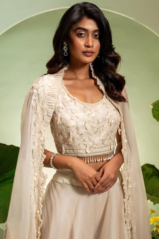 Ivory Skirt Set for Indian Wedding – Eden by Pallavi Poddar