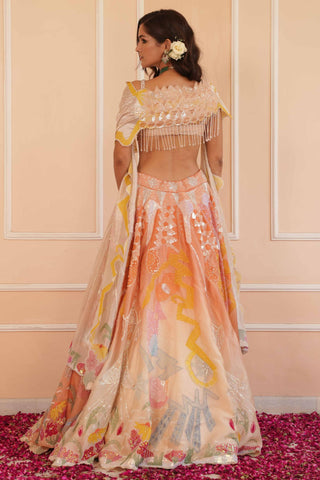 Orange dil se rumi lehenga