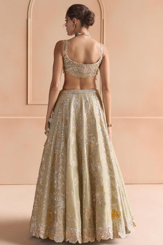 Lehenga Set for Indian Wedding - Green Off The Record Embroidered Lehenga Set by Osaa by Adarsh at Mrs. G

