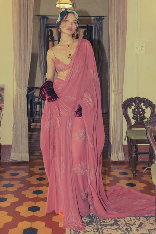 Pink vintage saree - Indian Wedding - Vintage Rose Set by The Little Black Bow