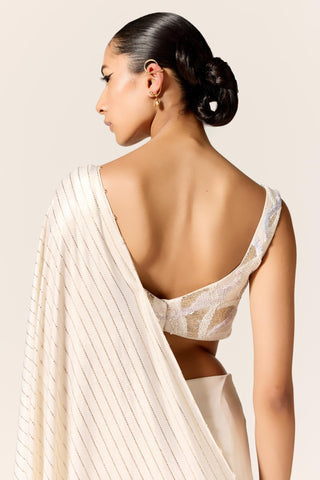 Ivory tara eminence slit saree