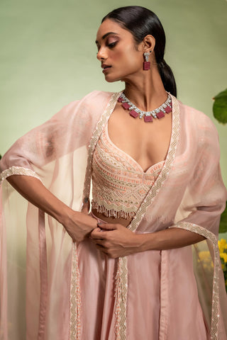 Pink Skirt Set for Indian Wedding – Eden by Pallavi Poddar