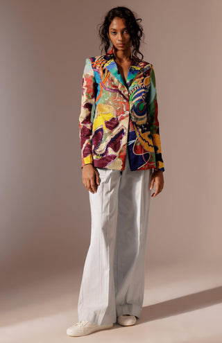 Blue maia overlap trouser