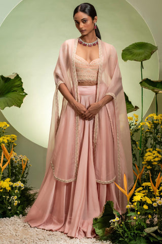 Pink Skirt Set for Indian Wedding – Eden by Pallavi Poddar