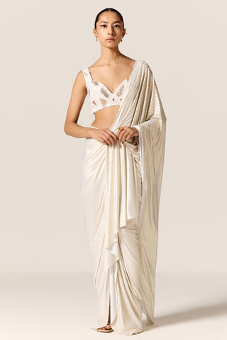 Ivory tara eminence slit saree