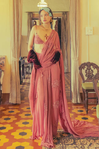 Pink vintage saree - Indian Wedding - Vintage Rose Set by The Little Black Bow