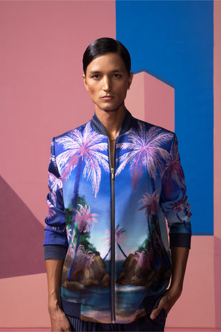 Blue seafoam stardust postcard jacket