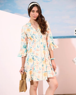 Short Dress Exotic Wear - Multicolor Krabi Dress by Zazu