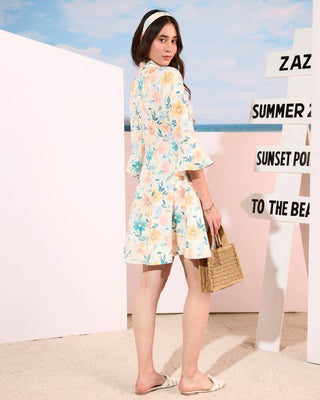 Short Dress Exotic Wear - Multicolor Krabi Dress by Zazu