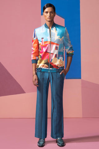 Blue beach house postcard jacket