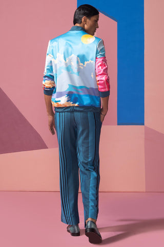 Blue beach house postcard jacket