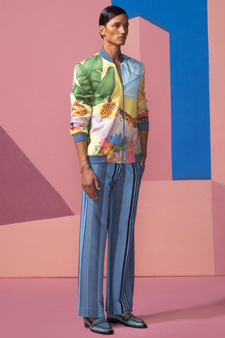 Yellow sleepy cat postcard co-ord set