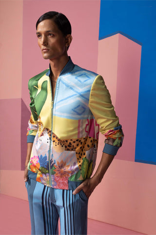 Yellow sleepy cat postcard jacket