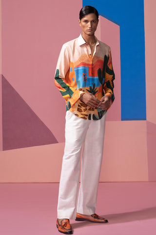 Peach the desert postcard full sleeve shirt