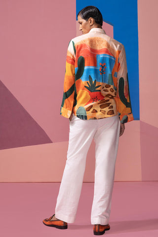 Peach the desert postcard full sleeve shirt
