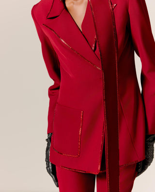 Red luna eminence co-ord set