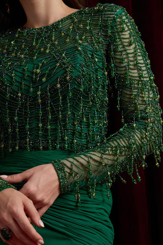 Lehenga Set for Indian Weddings – Green Mira by Aayushi Maniar