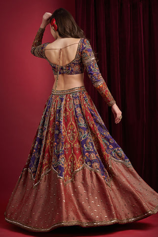 Lehenga Set for Indian Weddings – Rajmala Multicolor by Aayushi Maniar
