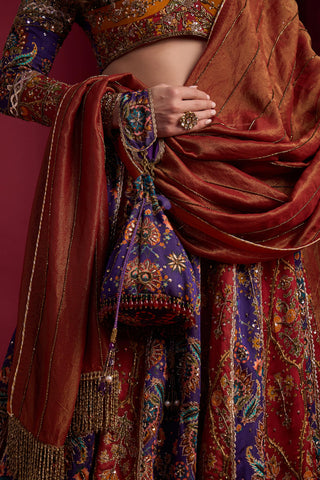 Lehenga Set for Indian Weddings – Rajmala Multicolor by Aayushi Maniar