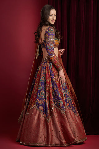 Lehenga Set for Indian Weddings – Rajmala Multicolor by Aayushi Maniar
