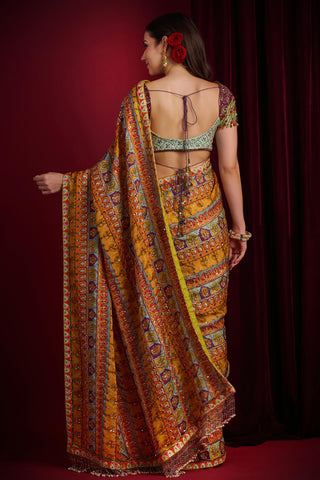 Saree for Indian Weddings – Shakuntala Multicolor by Aayushi Maniar