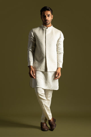 Gray linen satin nehru jacket and kurta set 2xl / Gray / men Gray linen satin nehru jacket and kurta set 2xl / Gray / men