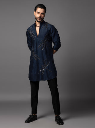 Blue ethereal wings kurta set