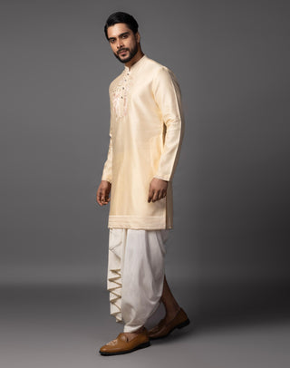 Peach divine leela kurta set