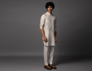 Gray floral dusk kurta set