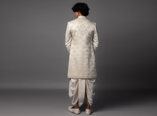 Ivory pichwai sherwani set
