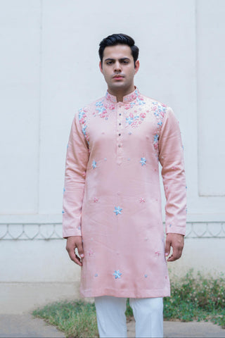 Pink shubhendra kurta set