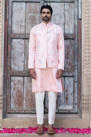 Pink vatsalya bandi set