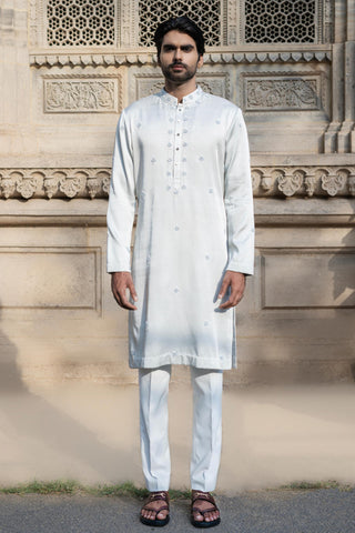 Blue nirjhar kurta set