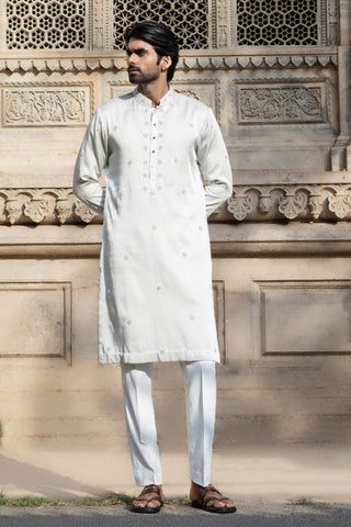 Blue nirjhar kurta set