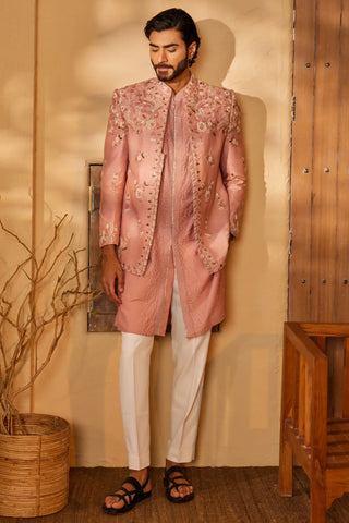 Baby pink indo jacket set