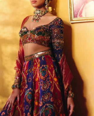 Multicolor indrani lehenga