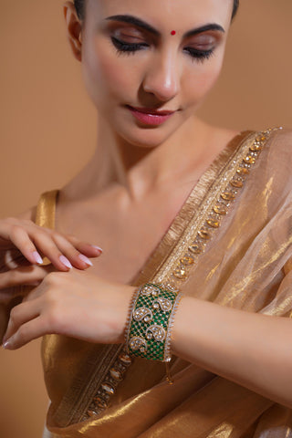 Bracelet for Indian Weddings – Green Noor-e-Keri by Amraani